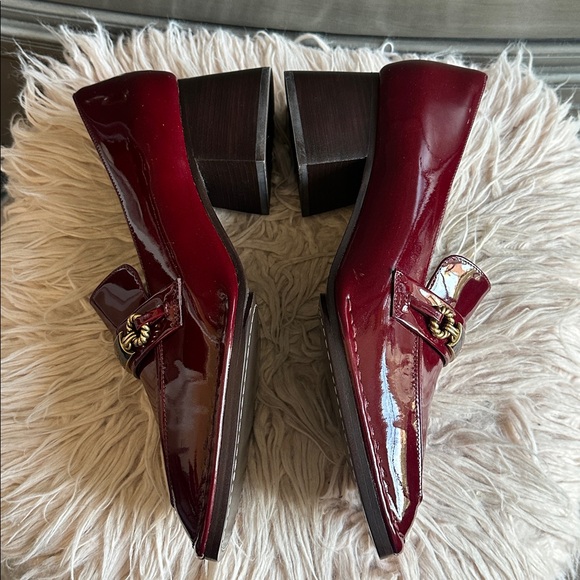 Tory Burch Burgundy Loafers - Picture 8 of 11